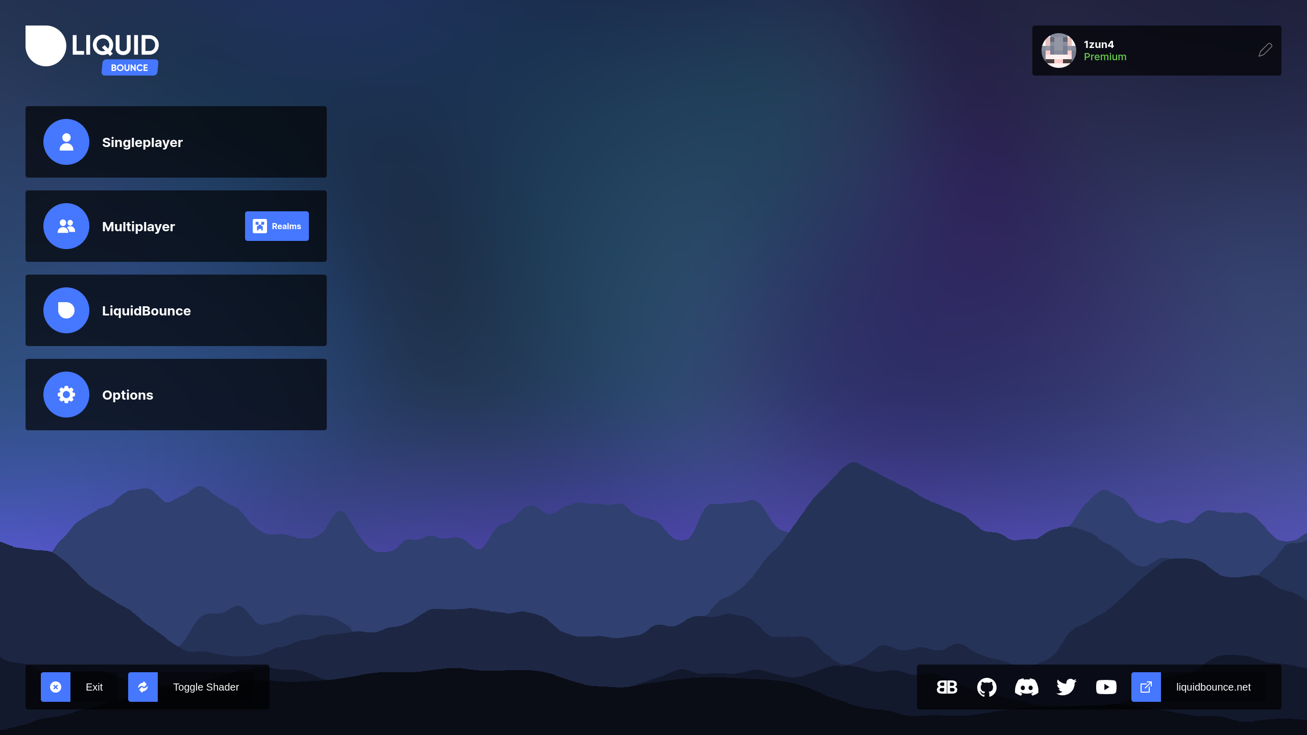 Default Main Menu