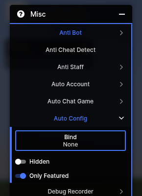 AutoConfig settings