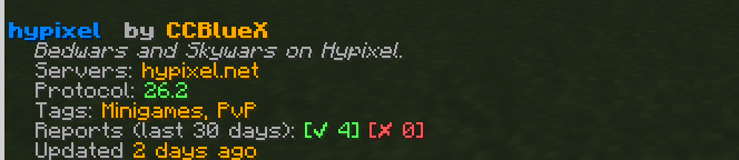 Config info
