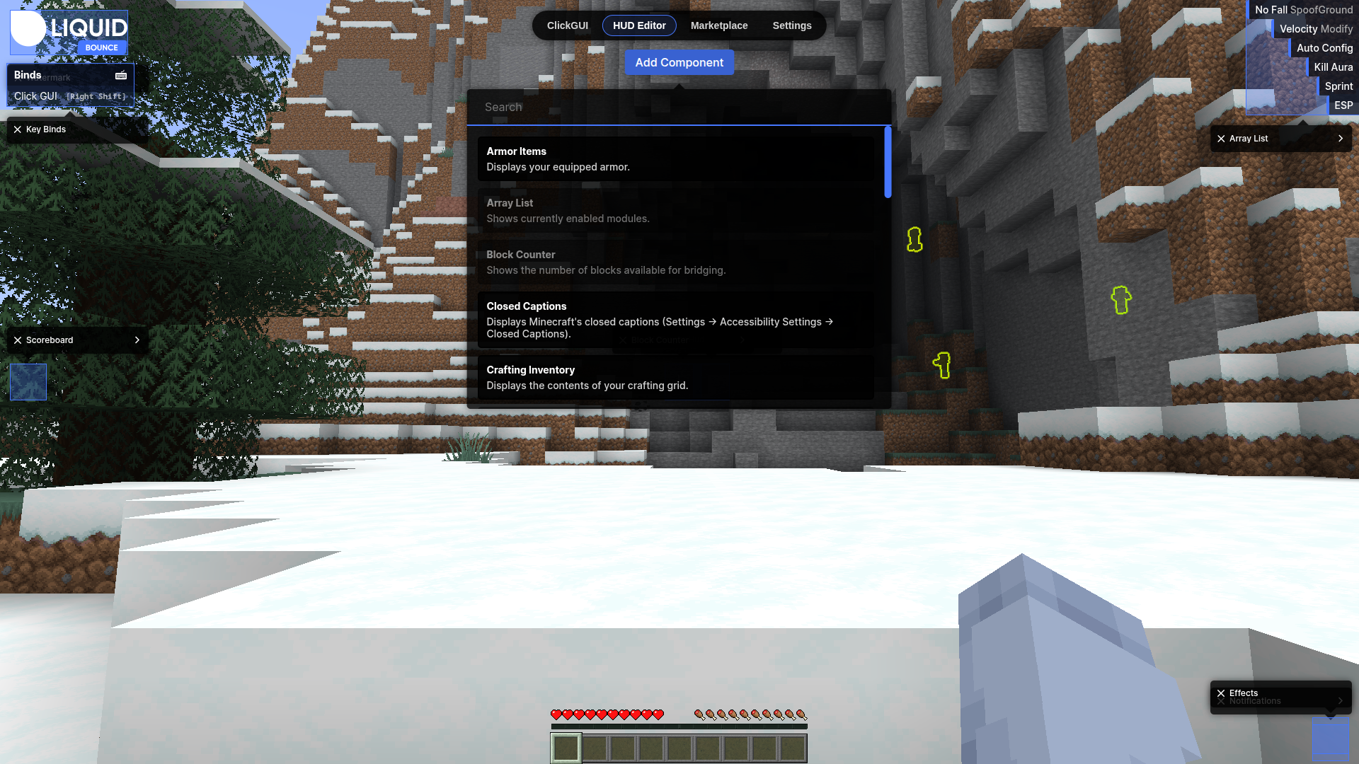 Add Component drawer