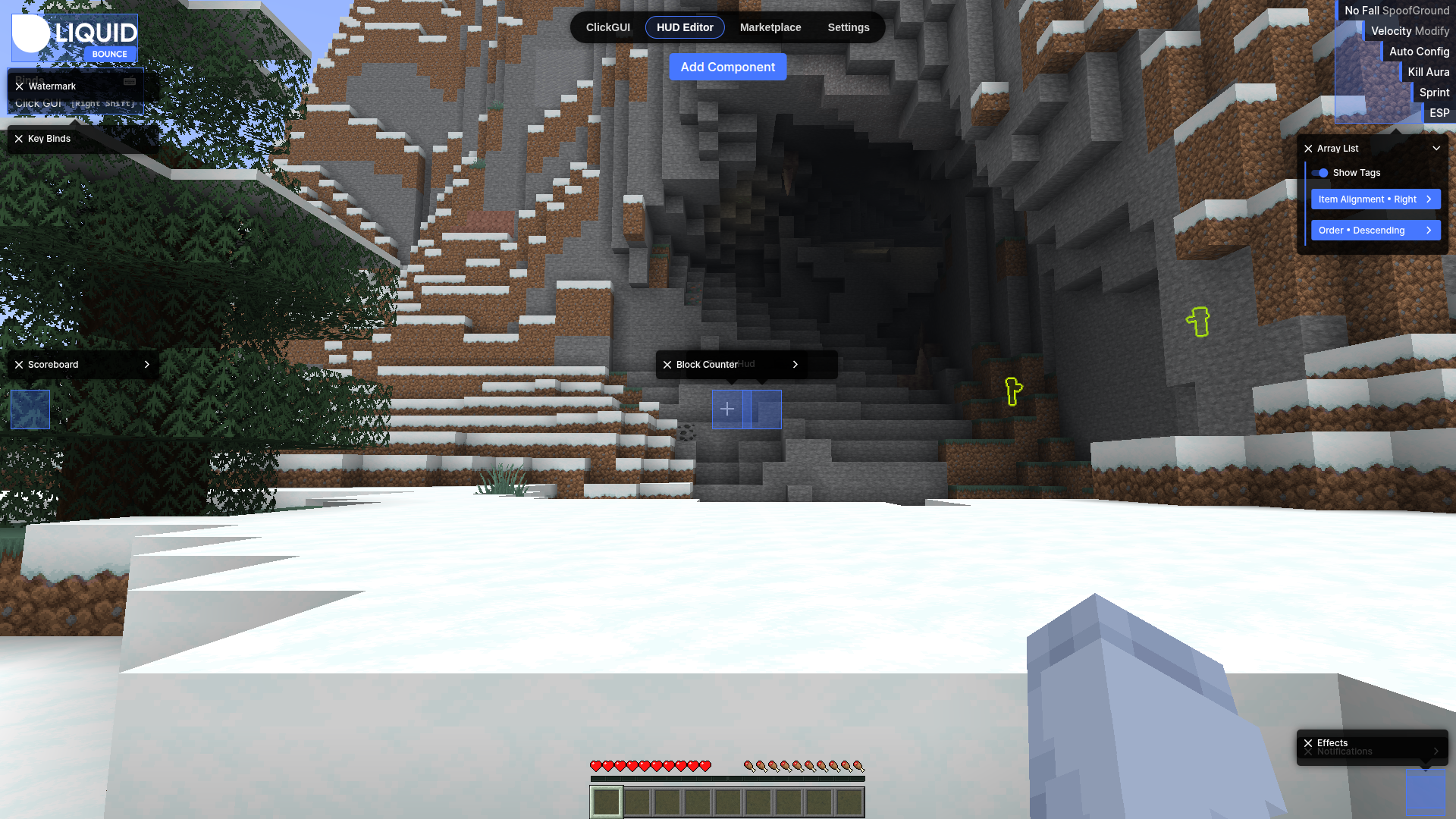Component settings